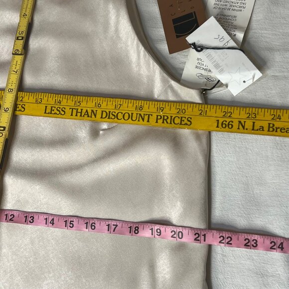 Carole Little Women's Size 14 Ivory A-Line Satin Dress NWT Career Elegant USA - Picture 12 of 14